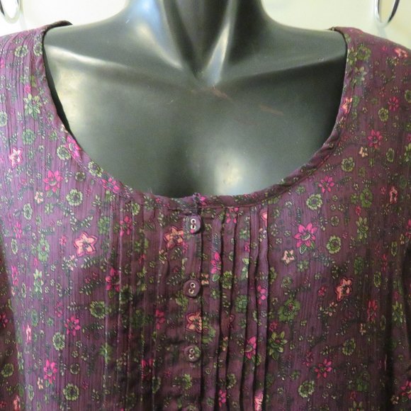 REDOUTE CREATION TUNIC BLOUSE ** SIZE 24 W  **poly - Picture 6 of 11